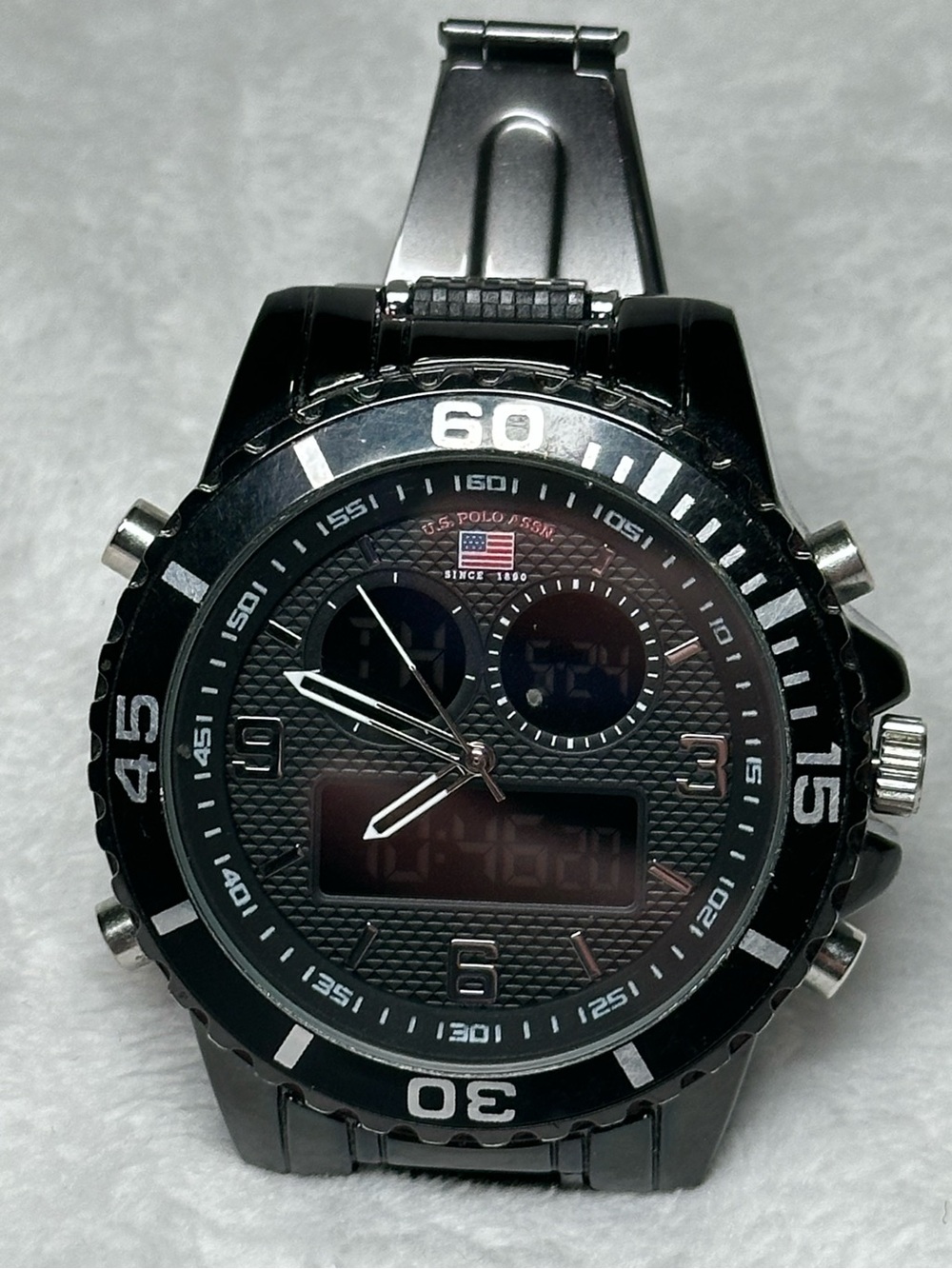 U.S. Polo Assn. Men's Black Analog-Digital Sport Watch US8866WM ⌚️